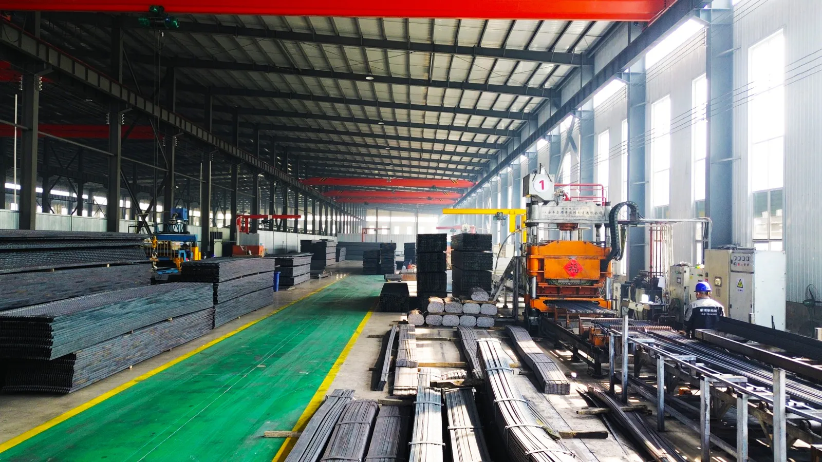 Steel grating panels fabricated from approved project drawings